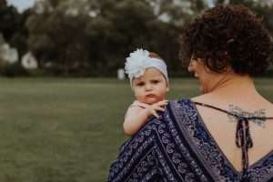 Baby Girl with Mom